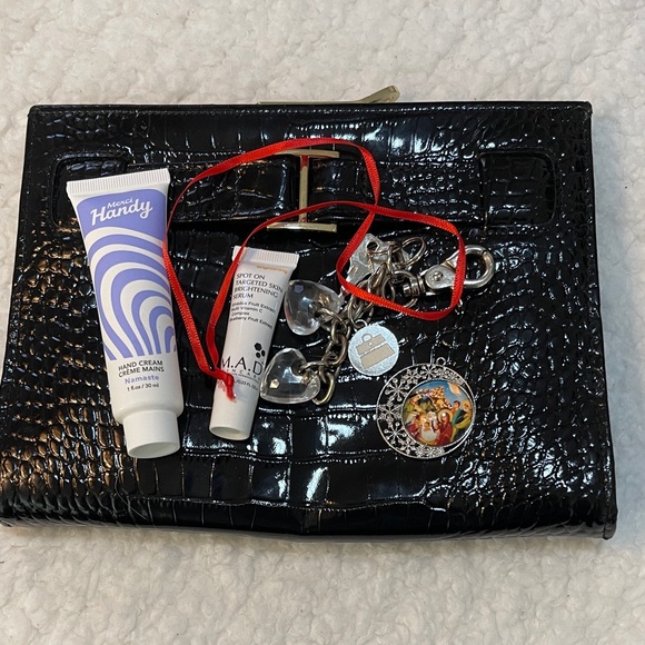 ABAS Elegant Black Crocodile-Embossed Clutch with products - Picture 10 of 14